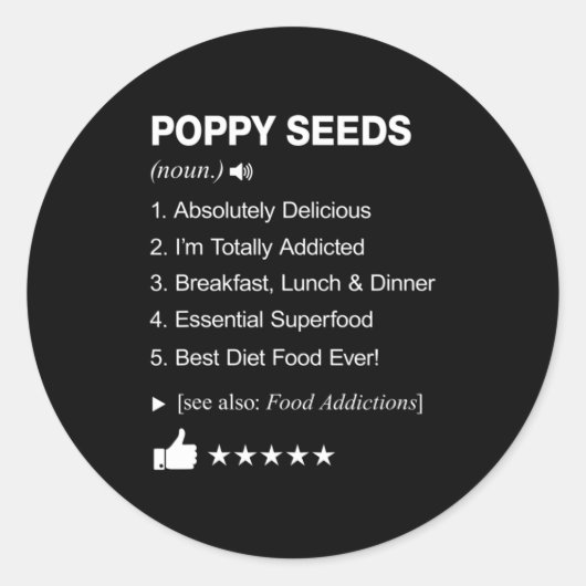 Sticker Rond Ppy Seeds Definition Meaning Funny  (Devant)