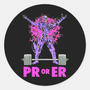 Sticker Rond Pr Ou Er Poids Bodybuilding Fitness Gym Wo