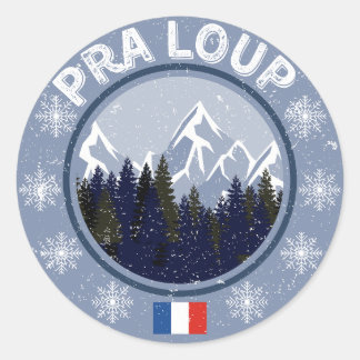 Sticker Rond Pra-Loup Station de ski