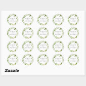 Sticker Rond prairie sauvage | Mariage botanique vert (Feuille)