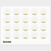 Sticker Rond Prairies en fleurs Mariage (Feuille)