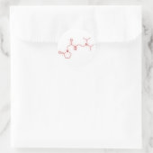 Sticker Rond Pramiracetam Structure chimique (Sac)