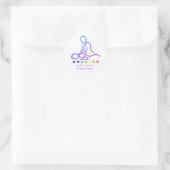 Sticker Rond Praticien de niveau 2 Reiki Plan Blanc (Sac)