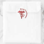 STICKER ROND PRATICIEN DES INFIRMIÈRES DU LOGO DE NP CADUCEUS (Sac)