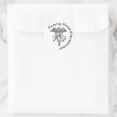 STICKER ROND PRATICIEN DES INFIRMIÈRES FNP CADUCEUS (Sac)