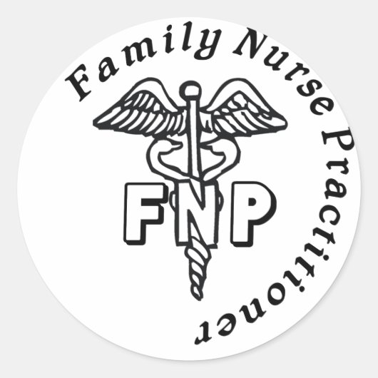 STICKER ROND PRATICIEN DES INFIRMIÈRES FNP CADUCEUS (Devant)