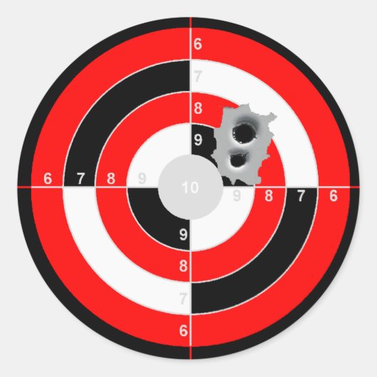 Sticker Rond Pratique cible (Devant)