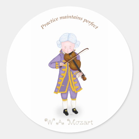 Sticker Rond Pratique Conserve Parfait (Violon) (Devant)