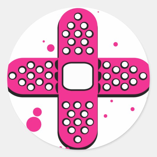 Sticker Rond Pratique d'accident | Aide à la bande | Version 2 (Devant)