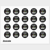 Sticker Rond Pratique Déjeuner en toute sécurité Utiliser une c (Feuille)