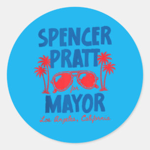 Sticker Rond Pratt Maire de Los Angeles Californie 2026