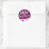 Sticker Rond Pray for Bollywood (Sac)