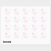 Sticker Rond Praying Hands in Baby Rose (Feuille)