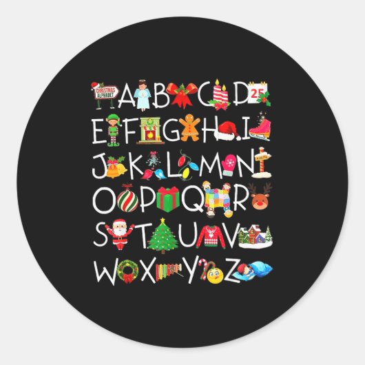 Sticker Rond Pre-k Kindergarten Teachers Students Kids Christma (Devant)