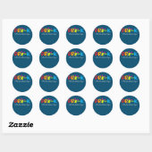 Sticker Rond Pré K Où Commence L'Aventure Enseignant Kinder (Feuille)