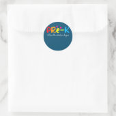 Sticker Rond Pré K Où Commence L'Aventure Enseignant Kinder (Sac)