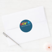 Sticker Rond Pré K Où Commence L'Aventure Enseignant Kinder (Enveloppe)
