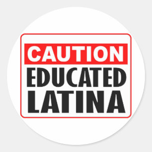 Sticker Rond Précaution Latina instruite