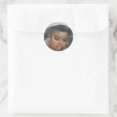 Sticker Rond Precious Little Black Girl Vintage (Sac)
