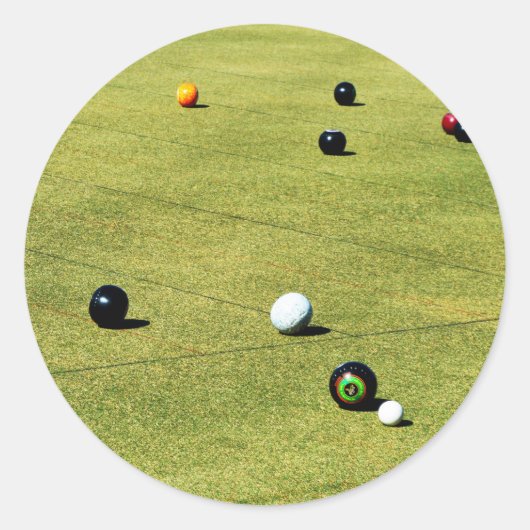 Sticker Rond Précision et stratégie : jeu de compétition de bow (Devant)