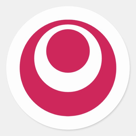 Sticker Rond Préfecture d'Okinawa, Japon (Devant)