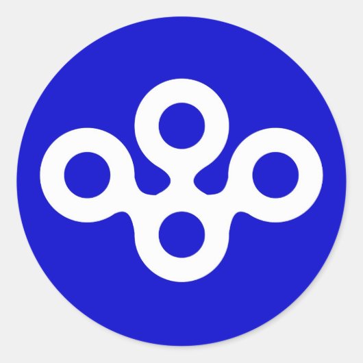 Sticker Rond préfecture japonaise région drapeau district osaka (Devant)