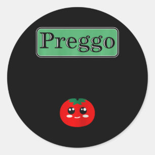 Sticker Rond Preggo Sauce Funny Maternité Halloween Costume Tom