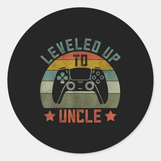 Sticker Rond Pregnancy Announcement Gamer Apparel, Funny New Un (Devant)