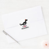 Sticker Rond Pregosaurus Funny Grossesse Cadeau (Enveloppe)