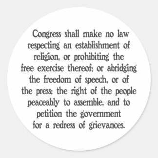 Sticker Rond Premier amendement