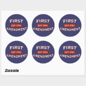 Sticker Rond Premier amendement (Feuille)