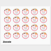 Sticker Rond Premier anniversaire de Berry (Feuille)