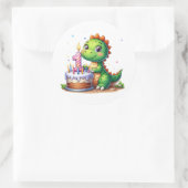 Sticker Rond Premier anniversaire de Dino (Sac)