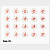 Sticker Rond Premier anniversaire de fée fantaisiste (Feuille)