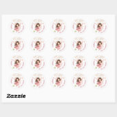 Sticker Rond Premier anniversaire de fée fantaisiste (Feuille)