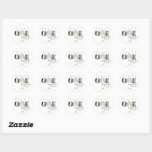 Sticker Rond Premier anniversaire de fille | Onederful (Feuille)