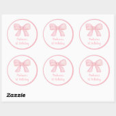 Sticker Rond Premier anniversaire de la Bow rose (Feuille)