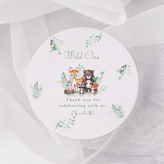 Sticker Rond Premier anniversaire des Amis de la forêt