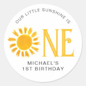 Sticker Rond Premier anniversaire du soleil (Devant)
