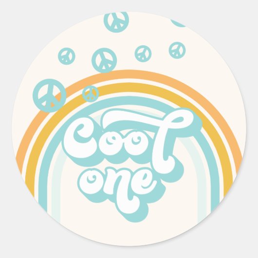 Sticker Rond Premier anniversaire d'un garçon génial (Devant)