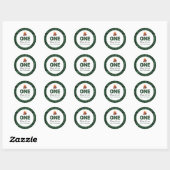 Sticker Rond Premier Anniversaire d'un Joyeux Campeur (Feuille)