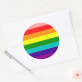 Sticker Rond Premier drapeau Gay pride arc-en-ciel (Enveloppe)