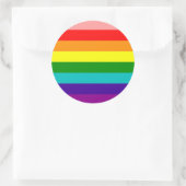 Sticker Rond Premier drapeau Gay pride arc-en-ciel (Sac)