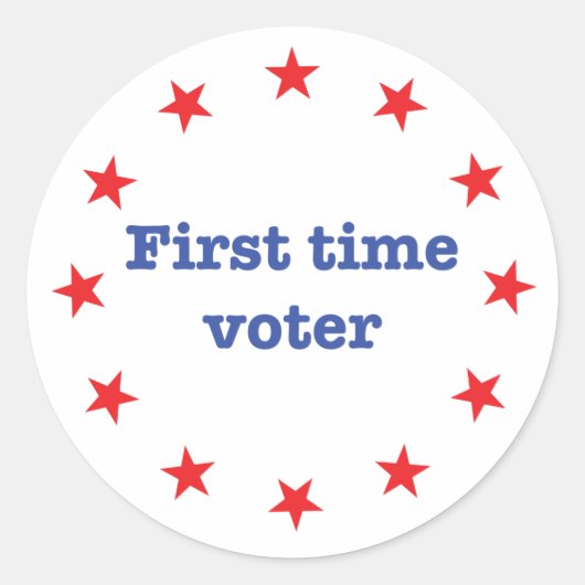 Sticker Rond Premier électeur (Devant)