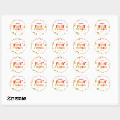 Sticker Rond Premier Fiesta Taco 1er Anniversaire (Feuille)