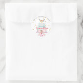 Sticker Rond Premier gâteau d'aquarelle d'anniversaire (Sac)