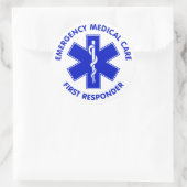 Sticker Rond Premier intervenant en soins Médicales d'urgence (Sac)
