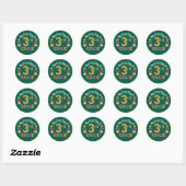Sticker Rond Premier Jour De 3e Année (Feuille)
