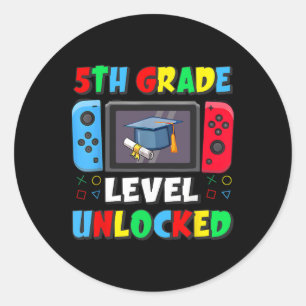 Sticker Rond Premier Jour De 5e Niveau Débloqué Ck À L'école