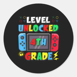 Sticker Rond Premier jour de la 4e année niveau débloqué jeu Ck